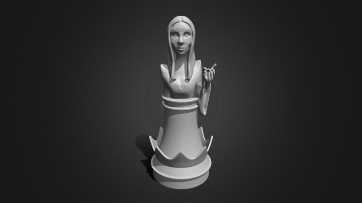 Addams family_Morticia addams_the Queen 3D Model
