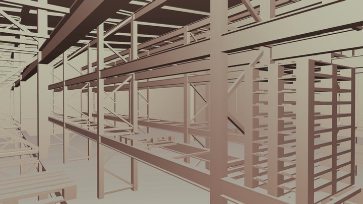 Bâtiment Industriel - Entrepôt 3D Model