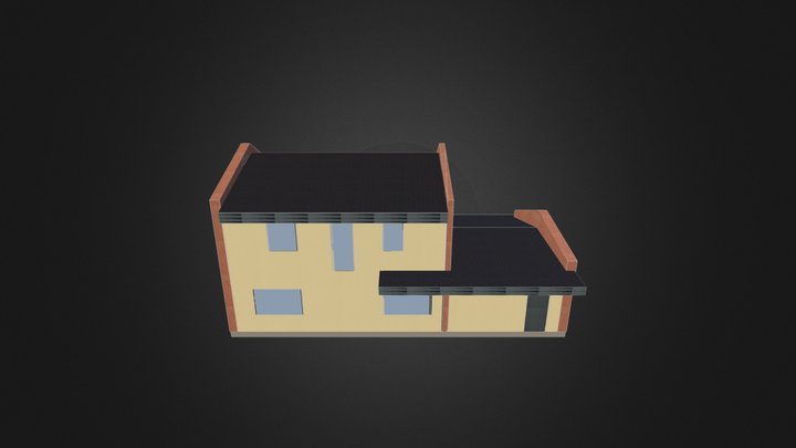 2floor suburb house 3D Model