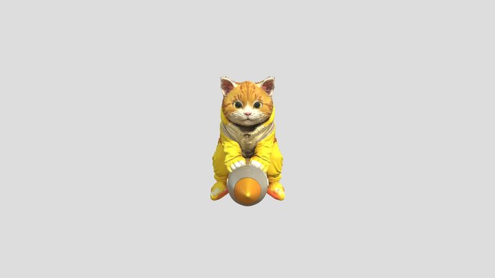 kucing astrnot 3D Model
