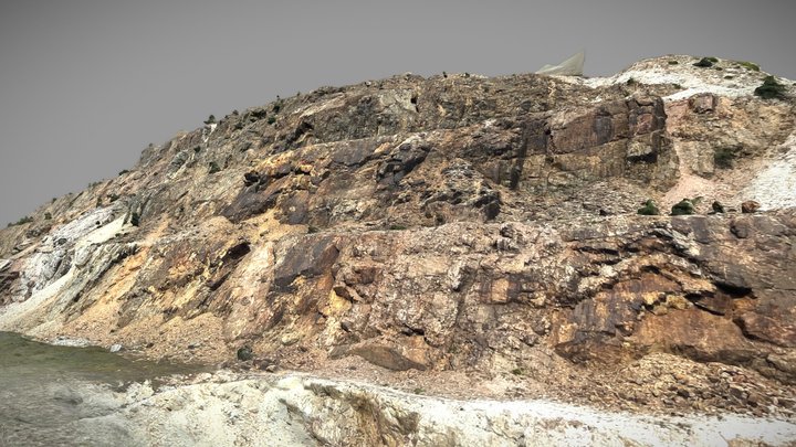 Mega Rock Wall 01 3D Model