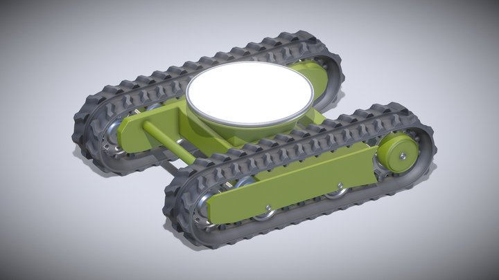 Rubber Track Chassis Version 1 (High-Poly) 3D Model