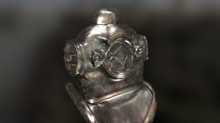 Rusted Diving Bell 4k Textured 3D Model