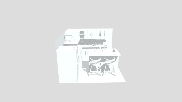 Modern Kitchen Design - 3D Model 3D Model