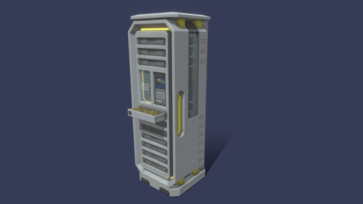 Sci-Fi Server Rack 3D Model