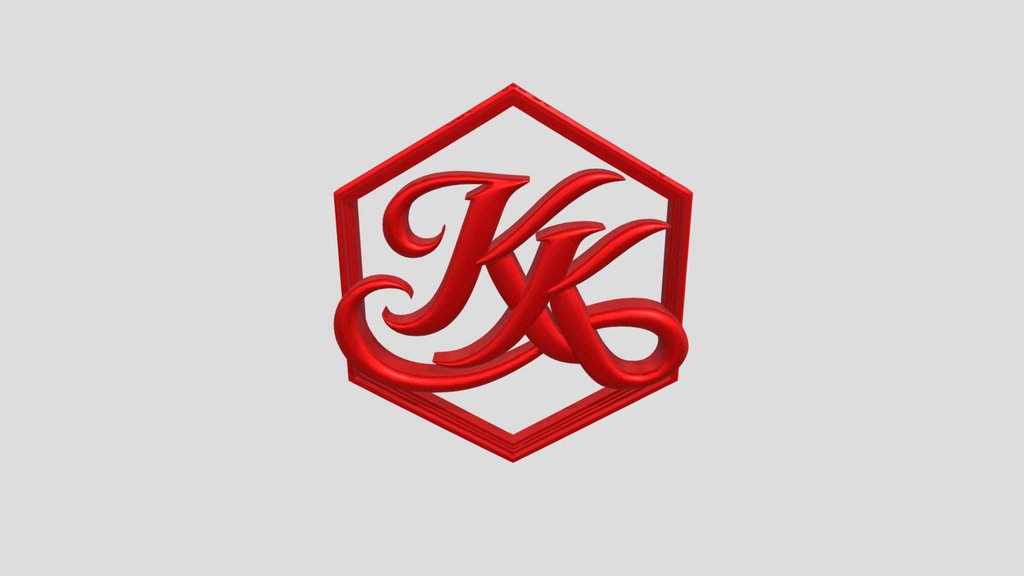 Decorative hexagon with intertwined K