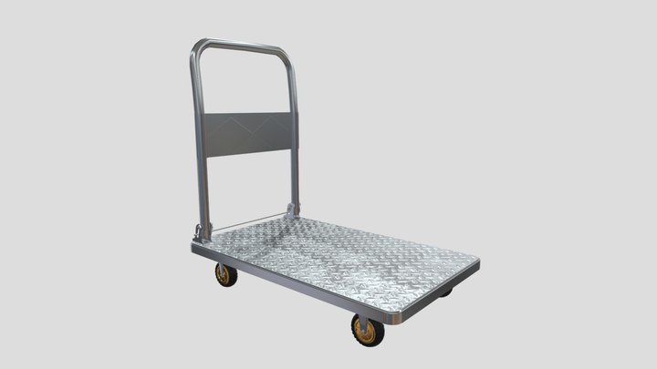 Stainless steel handcart 3D Model