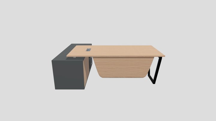 Muwanga Executive Office Desk 1 3D Model