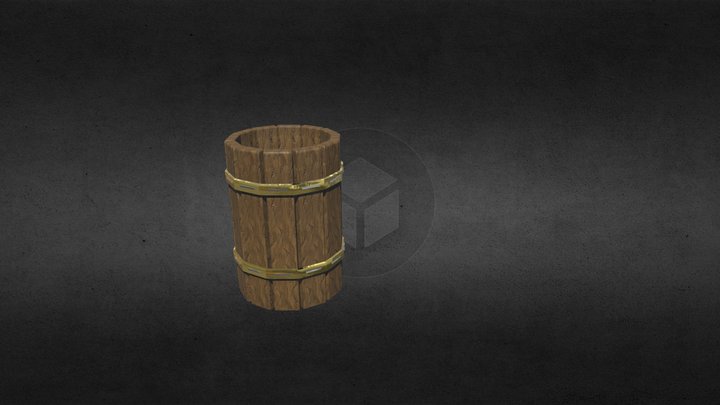 Wooden mug 3D Model