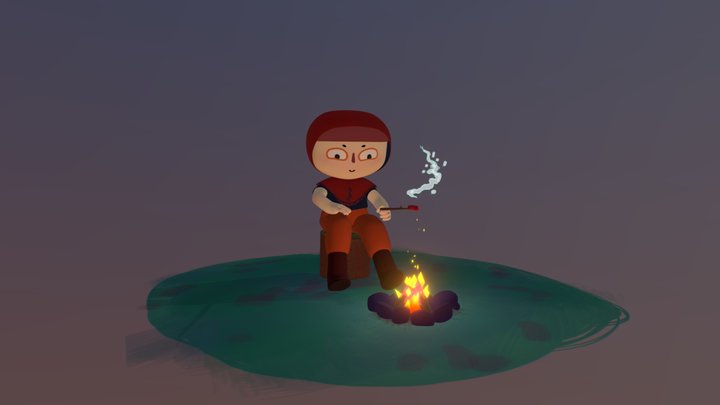 Campfire chill 3D Model