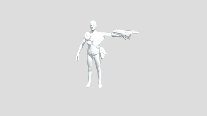 One Handed Crossbow Contraption 3D Model