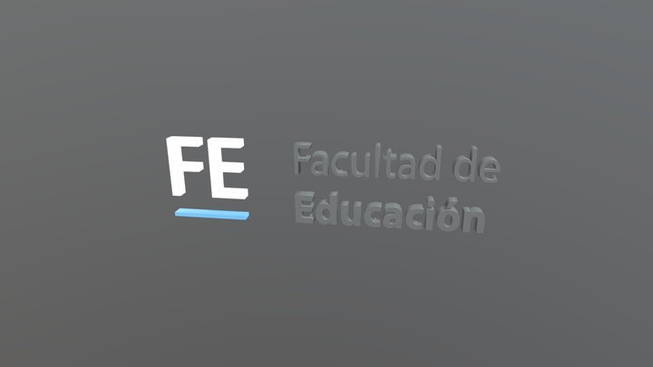 Logo Facultad de Educación 3D Model