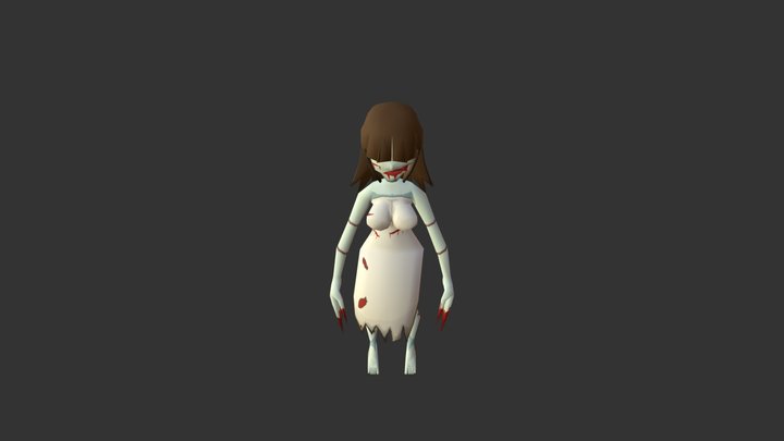 Zombified Woman 3D Model
