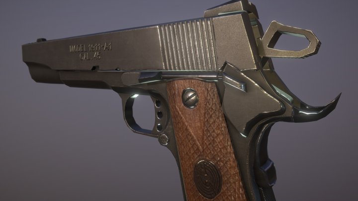 M1911_lowpoly 3D Model