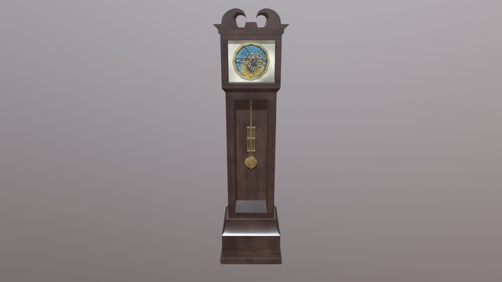 Grandfather Clock 3D Model