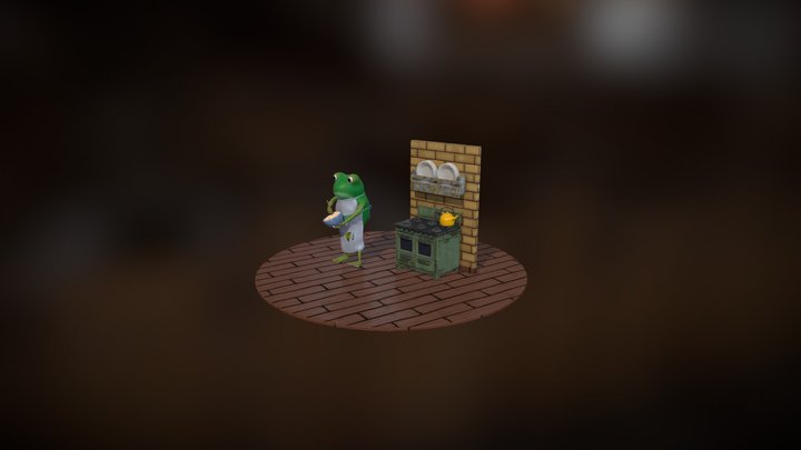 Little Frog 3D Model
