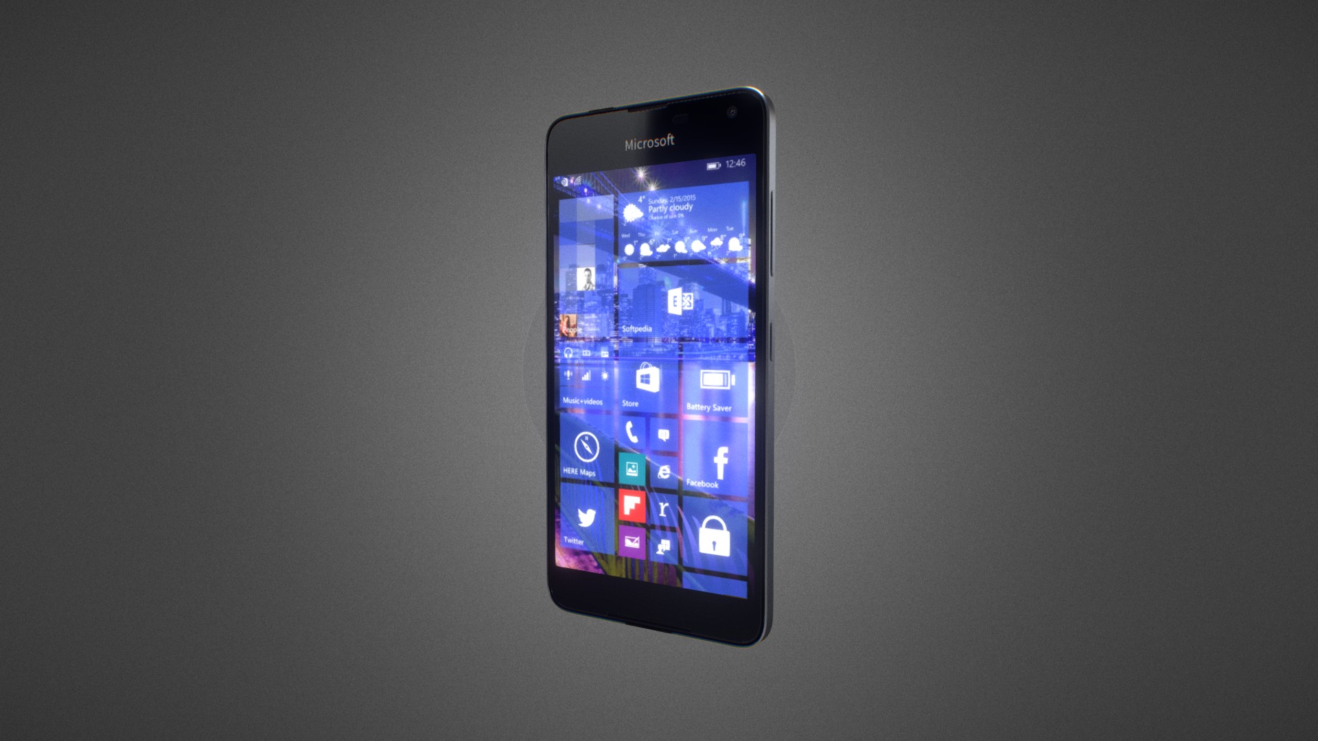 3D model Microsoft Lumia 650 for Element 3D - This is a 3D model of the Microsoft Lumia 650 for Element 3D. The 3D model is about a cell phone on a table.