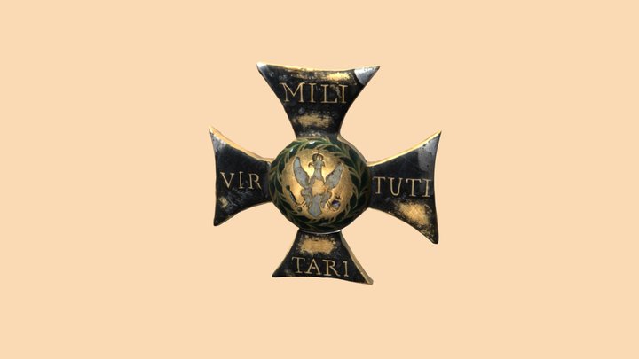 Krzyż kawalerski Virtuti Militari 3D Model