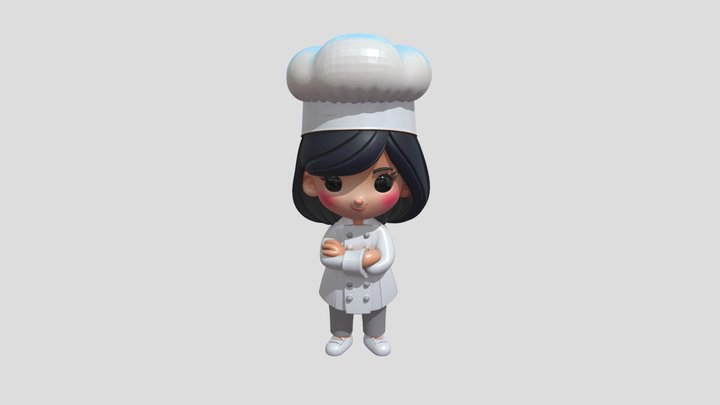 Chef "Quynh" Chibi 3D Model