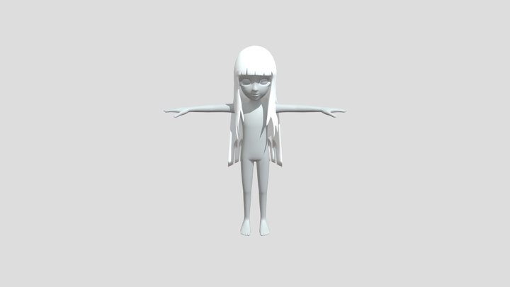 Hair FBX file prefab zepeto template 3D Item 3D Model