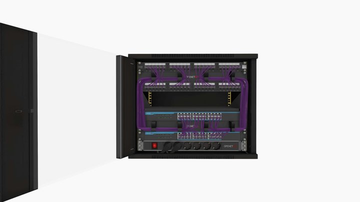 OPENETICS - UniRack 9U - 6A FTP 3D Model