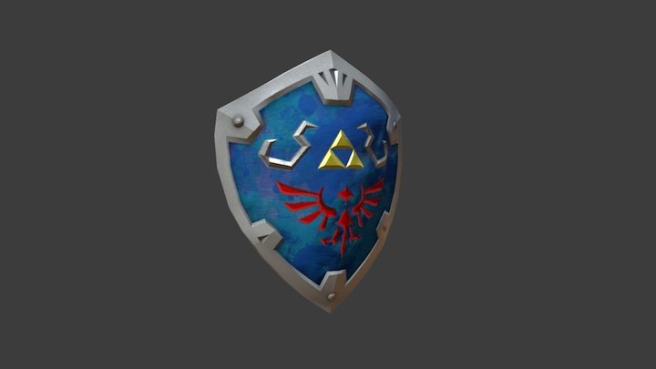 Better Zelda Shield 3D Model