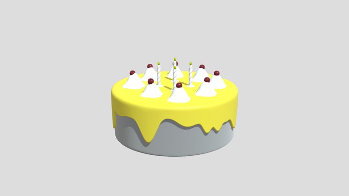 Birthday Cake 3D Model
