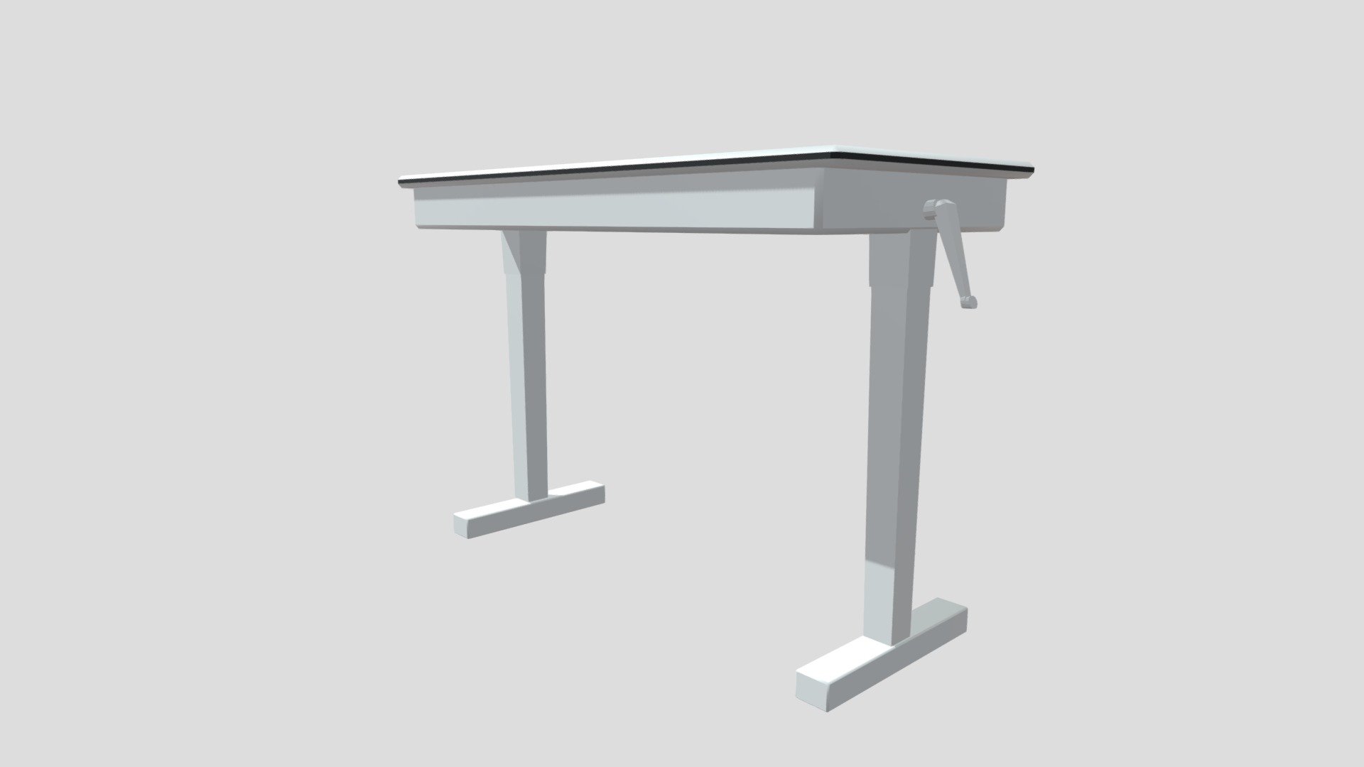 70s Desk Low Poly
