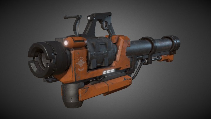 SciFi Rocket Launcher 3D Model