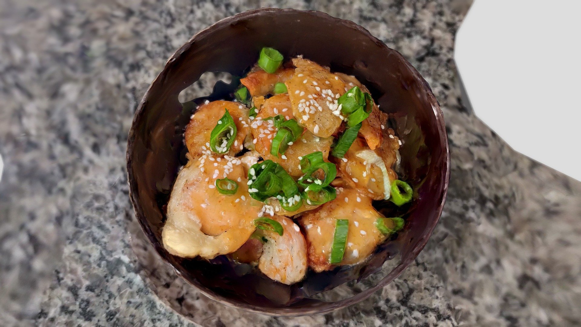 Tempura Shrimp Bowl Download Free 3D model by stevencmutter [36de438