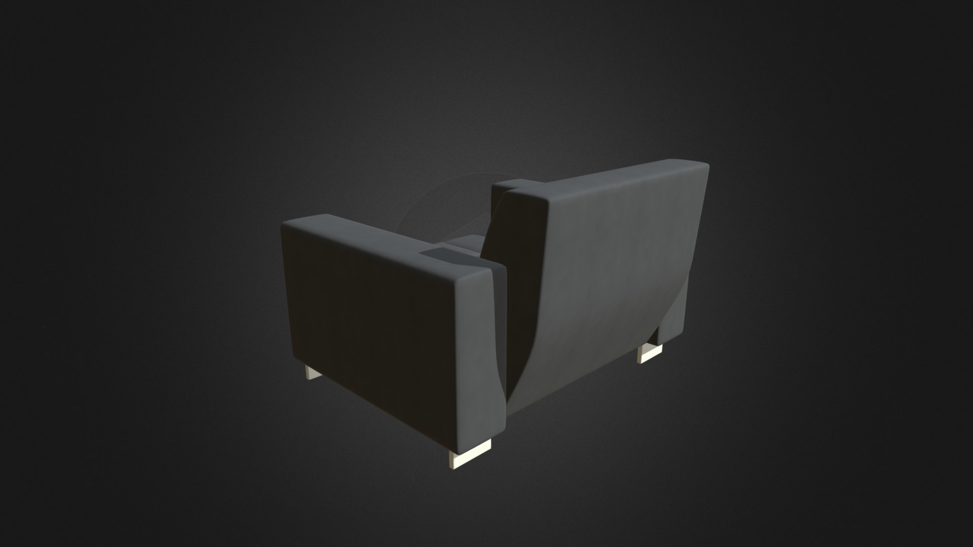 3D model Graphite Armchair - This is a 3D model of the Graphite Armchair. The 3D model is about a white cube with a black background.