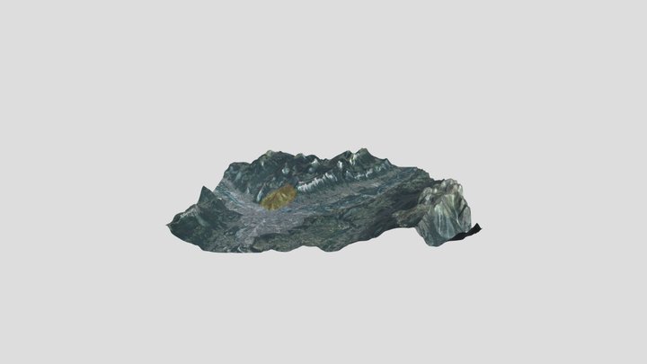 Carte du territoire Bastille Chartreuse 3D Model