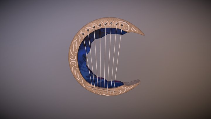 Crescent Moon Lyre - LOD0 3D Model