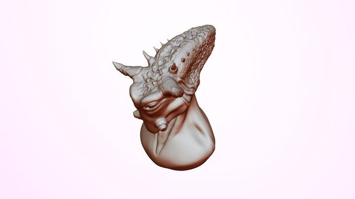 Alien Head Concept 3D Model