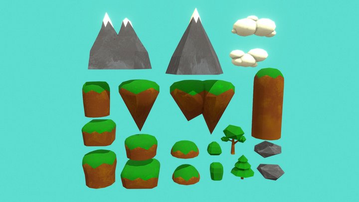 LP Simple Landscape Assets Pack 3D Model