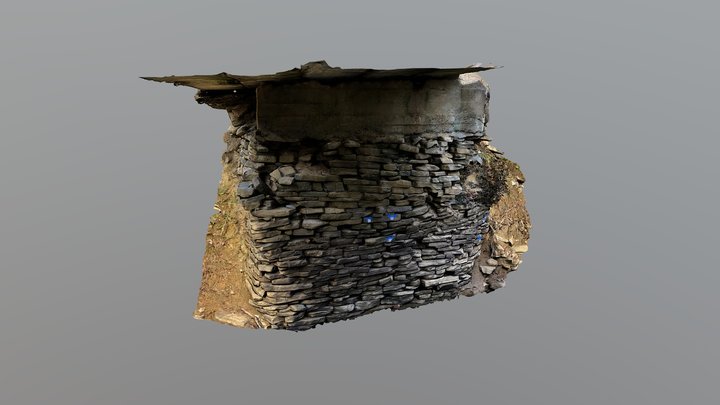 Stone Bridge Abutment 3D Model