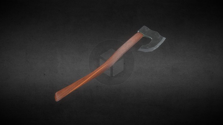 Medival Battle Axe 3D Model