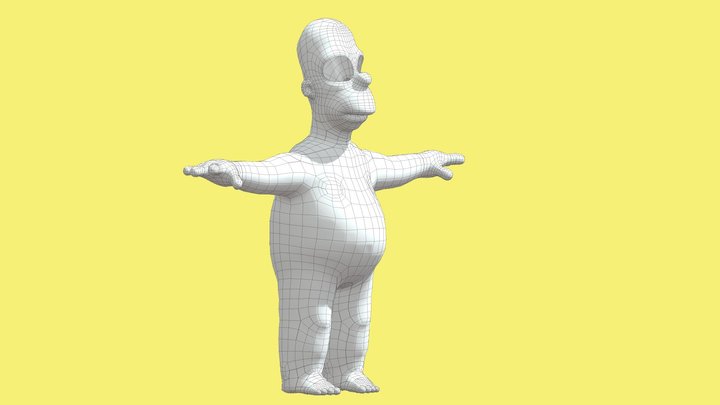 HOMER SIMPSON BODY 3D Model