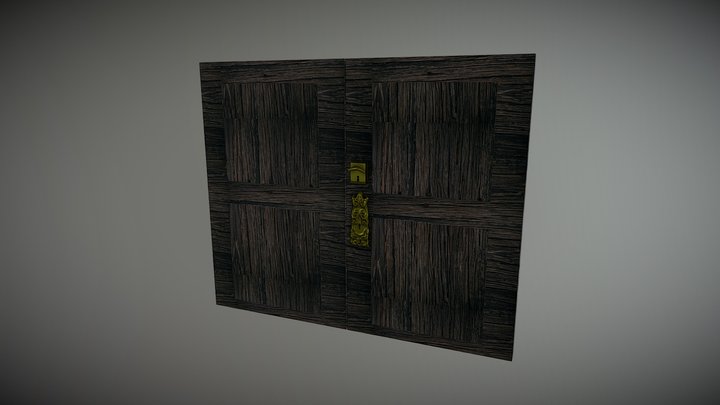 Double Doors (w/ looping Open/Close Animation) 3D Model