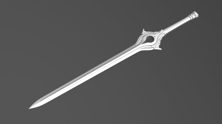 Falchion Sword 3D Model