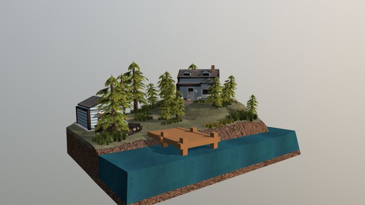 DAE Diorama - Forest Loner 3D Model