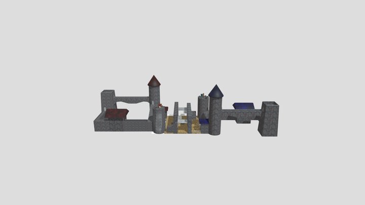Medieval Themed Multiplayer Map 3D Model