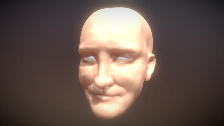 Sculpt Practice Human Male Head 3D Model