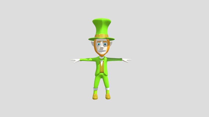 Cartoon Leprechaun 3D Model