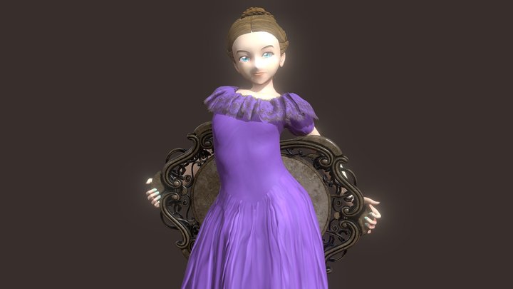 Dress girl 3D Model