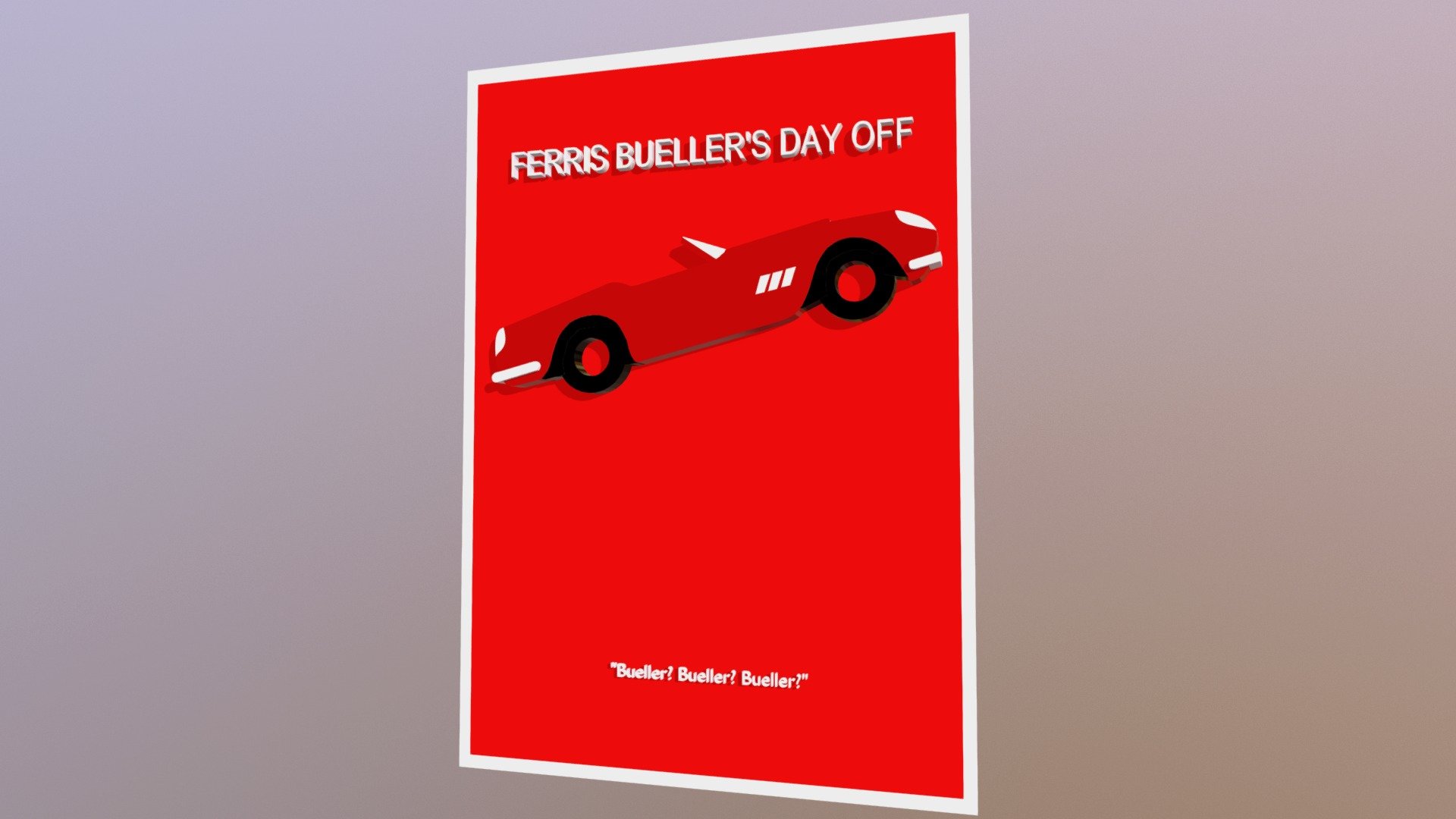 Ferris Bueller Minimal Poster