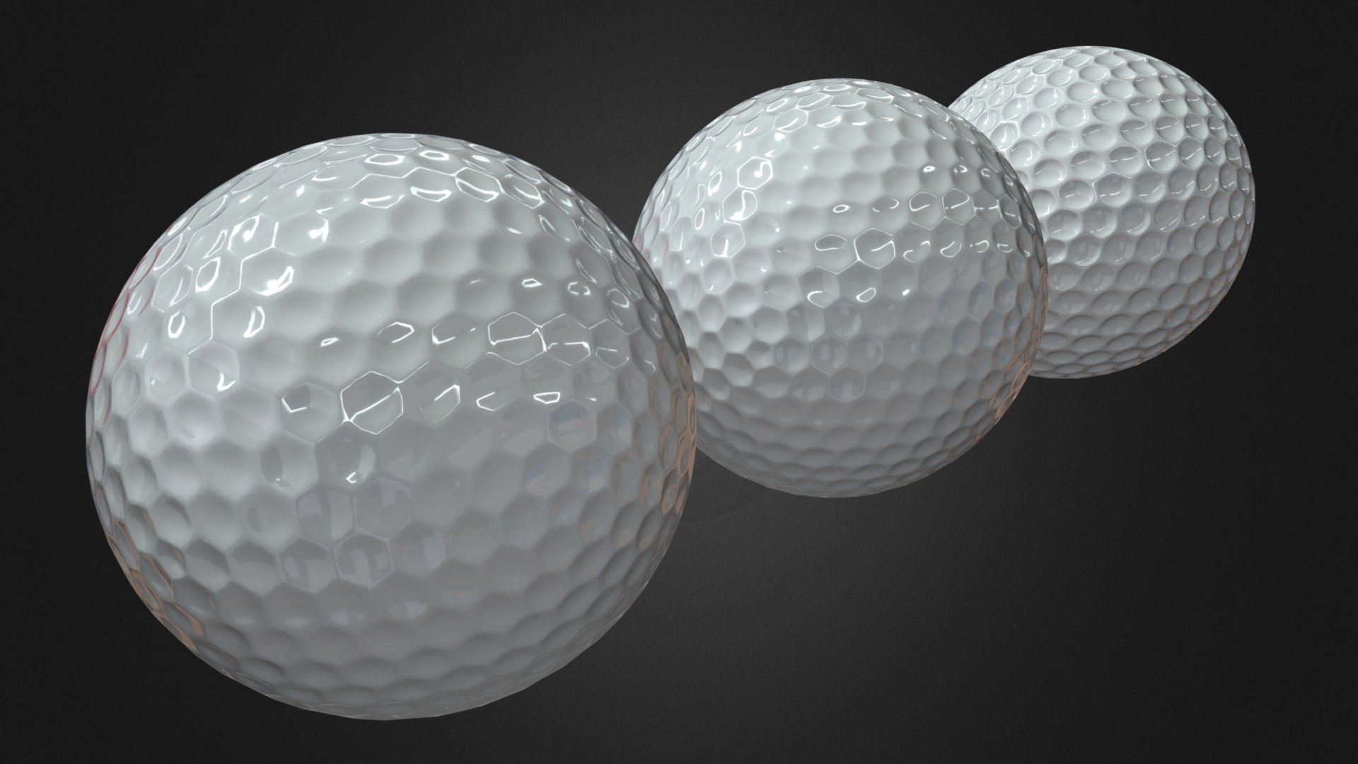Golf Ball Variants Download Free 3D Model By Kafu Design kafudesign
