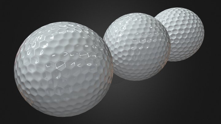 Golf Ball Variants 3D Model