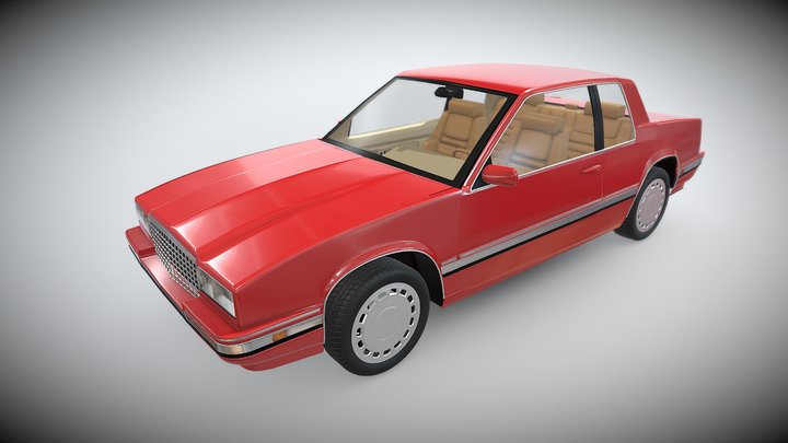 1991 Cadillac Eldorado with interior 3D Model