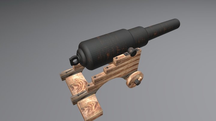 Cañon Armstrong 40 Libras 1879 3D Model